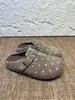Primer Encuentro Peluche Retro de Lunares Zuecos Birkenstock Mocasines Slip-ons Hebilla Plana Calzado Casual Zapatos Slip-on