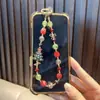 Nueva Cadena de Llavero para Teléfono Móvil con Cuentas de Navidad Colgante de Papá Noel con Diamantes Cadena para Colgar en Bolsos Venta al por Mayor