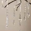 Decoración Navideña Colgante de Nuevo Producto Transfronterizo Perla de Hielo Gota de Agua Cadena Colgante Copo de Nieve Transparente Colgante Acrílico