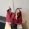 Bolsa Retro Fosca Transfronteiriça para Mulheres, Grande Capacidade, Nova Bolsa de Ombro Transversal de Nicho Outono/Inverno 2025, Bolsa Dumpling para o Dia a Dia