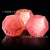 Nuevo Juego de 3 Dados de Piedra Ojo de Gato Rojo, Azul Marino, Verde Oscuro, Blanco, Rosa D12 Dados Astrológicos para Astrología