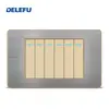 Painel de Aço Inoxidável Cinza Tipo 118 Estilo Tailandês com Tomada Interruptora de Carregamento Rápido USB Tipo-C 20W para Instalação Embutida na Parede