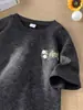 Camiseta de Manga Corta con Bordado Sencillo para Hombre Verano 2026 Nuevo Estilo Americano Top Holgado Ropa de Media Manga para Jóvenes Niños