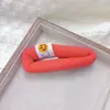 Presilha de Cabelo de Pelúcia Desenho Animado para Meninas, Presilha Grande BB para Estudantes, Presilha Fofa para Franja Lateral, Doce Acessório de Cabelo