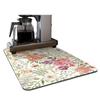 Estilo Ins Flores Tapete Drenante para Cozinha Tapete Absorvente de Água para Mesa de Jantar Tapete Pequeno Fresco Ritualístico Tapete de Cozinha Tapete para Balcão de Bar