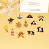 Brújula Oceánica Pirata de Estilo Mixto Transfronterizo Accesorios de Joyería DIY Esmalte Aleación Collar Pendiente de Arete Dijes