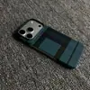 Adequado para iPhone 18 Pro Max, capa de celular magnética com textura de fibra de carbono, capa protetora Kevlar semi-envolvida Apple 17