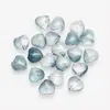 Colgante de cristal liso con forma de corazón y agujero mediano de 8 mm para accesorios de joyería DIY, pendientes, accesorios para collares, contraste degradado