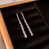 Déjame Deslumbrar Pendientes de Borla con Perlas de Circonita de Aguja Plateada Estilo Igual al de Zhao Lusi Lujo Accesible Pendientes de Gama Alta Pendientes de Moda