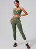 Conjunto de Coletes Esportivos Sem Manga Popular Transfronteiriço, Roupa de Yoga de Cintura Alta Justa Levanta Bumbum, Roupas Fitness para Controle de Barriga e Modelagem Corporal Atacado