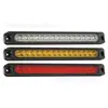 Lanterna Traseira de Carro 15 LEDs Luz Lateral Longa 12V24V Caminhão Caminhão Barco Luz Lateral Sinal de Advertência Piscante