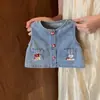 Conjunto de Ropa de Otoño para Niñas 2026 Nuevo Elegante Chaleco de Mezclilla y Pantalones para Bebés Niñas, Camisa de Muñeca Bordada Infantil Ropa Infantil de Moda