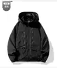Nueva chaqueta cortavientos de una sola capa para exteriores de talla grande M-8XL con capucha, chaqueta deportiva casual