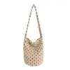 Bolsa Saco de Pelúcia com Bolinhas Casual para Mulheres 2025 Inverno Nova Bolsa de Ombro Único Transversal Estilo Western de Alta Qualidade