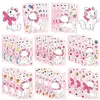 8 Piezas de la Serie Cambiante de Cara de Gato de Mary Collage Lindo Dibujo Animado Infantil Decoración para Teléfono Móvil, Computadora, Equipaje Pegatinas Impermeables