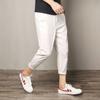 Pantalones de Lino para Hombre Rectos Estilo Chino Pantalones de Algodón y Lino hasta el Tobillo para Hombre Pantalones Casuales Holgados para Hombre Pantalones de Lino para Hombre Lino