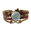 Pulsera retro de arte mandala para hombres y mujeres, mariposa Joker, tejida, multicapa, joyería de mano de mariposa, al por mayor