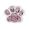 8mm Diamante Multicolor Pata de Gato Huella de Perro Aleación Joyería Adecuado para DIY Llavero Pulsera Accesorios para Collar de Mascota