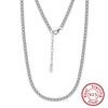 Colar Huasheng Jewelry de Prata S925 Corrente Tennis Pedra Preciosa 1,5m Zircônia Branca Modelo Venda Direta da Fábrica Atacado