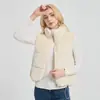 Nuevo Chaleco de Cuello Alto 2026, Gamuza, Moderno, Elegante, Cálido, Sencillo, Estilo Coreano, Elegante, Corte Holgado, Chaleco Abrigo de Algodón para Mujer