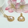 Joyería con Colgante de Perla de Agua Dulce y Collar de Gota de Agua Completamente Diamantado, Accesorios de Moda y Tendencia, Joyería Estilo Japonés y Coreano S1071016
