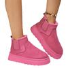 Botas de Nieve Gruesas de Media Pantorrilla de Talla Grande para Mujer, Nuevo Estilo Otoño e Invierno 2025, Slip-On, Zapatos de Algodón de Moda Transfronterizos para Mujer