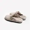 Mules de Lã Estilo Coreano Birkenstock para Mulheres em Estoque, Uso Externo, Novidade Outono e Inverno 2025 Chinelos de Algodão Peludo com Solado Grosso