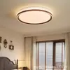 Lámpara de Techo Estilo Medieval con Veta de Madera de Nogal para Sala de Estar, Luz LED de Espectro Completo para Protección Ocular, Minimalista Moderna para Dormitorio Principal y Comedor