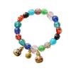 Pulsera de esmalte color gris incienso luminoso con pan de oro Pulsera método antiguo de Zibo para hombres y mujeres bestia devoradora de oro cuentas de esmalte de colores multicolores Duobao al por mayor