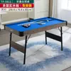 Mesa de Billar Plegable para el Hogar para Adultos y Niños 3 en 1 Mesa de Billar Multifuncional de Interior Mesa de Tenis de Mesa Familiar
