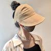 Novo chapéu de sol de verão 2024 com rabo de cavalo feminino proteção UV chapéu de sol boné com aba Top Hat vazio chapéu de sol