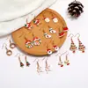 Brincos de Natal Europa e Estados Unidos Novo de Natal Árvore de Natal Floco de Neve Veado Liga Metal Drop Oil Joias para Orelha Fabricantes Fornecimento Direto