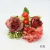 Flores de seda artificial, buquê de rosas em pintura a óleo vintage, guirlanda floral, arranjo floral, buquê de noiva, buquê de flores artificiais