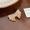 Clip de Goma Acrílica Coreana con Forma de Mariposa Tridimensional para Cola de Caballo Anillo para el Cabello con Diamantes para Todo Tipo de Peinado Pasador
