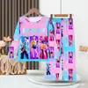 Pijama Infantil Capivara para Meninos, Crianças Médias e Grandes, Calças de Manga Comprida para Meninas, Conjunto de Roupa de Casa de Desenho Animado do Sudeste Asiático