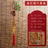 Decoración de Año Nuevo Festival de Primavera Colgantes Adornos Linternas Cubo Dorado Celebración de Boda Dorada Festiva Festival Yuanbao Carácter Fu Plantas Verdes Exteriores Adornos Colgantes