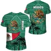 Camiseta 3D Oficial de México 2026 Ropa Deportiva Casual Evento Mundialista Animación para Aficionados Cuello Redondo Manga Corta