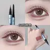 Delineador de Ojos en Gel y Pluma Delineadora Líquida 2 en 1 Doble Punta Impermeable a Prueba de Manchas