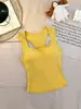 Novo Top Regata Quadrado com Costas Nadador Estilo Garota Picante para Mulheres com Bojo Embutido Afinando Top Camisola Esportivo Camada Interna Bonita nas Costas