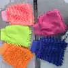Guantes de Chenilla para Lavado de Autos, Microfibra de una/doble cara para Limpieza de Autos, Felpa de Coral, Terciopelo de Pata de Oso para Pintura de Autos