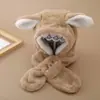 Sombrero de Peluche y Bufanda Integrados para Niños para Otoño e Invierno, Sombrero con Protección para las Orejas para Niños, Sombrero de Bebé para Niñas Hecho de Piel Sintética de Conejo