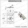 Colección de Bisagras de Acero Inoxidable 304 para Puertas de Madera, Puertas de Gabinetes Industriales, Bisagras Plegables Engrosadas, Bisagras Plegables de Apertura Plana, Venta al por Mayor de Hojas Sueltas