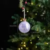Decoraciones navideñas transfronterizas: bolas de cristal blancas de alta gama estilo francés, encaje de tira de hielo y bolas de cristal pintadas para arreglos de árbol de Navidad