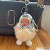Fábrica de Origen Cuero Genuino Zorro del Pasto Colgante para Bolso Colgante Muñeca Durmiente Muñeco de Peluche Abre Llaves Regalo