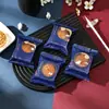 Bolsas para Galletas con Fondo Blanco Transparente y Fondo Dorado, Bolsas Selladas a Máquina, Bolsas de Empaque para Pasteles de Luna, Pasteles de Yema de Huevo, Galletas, Té de Flores y Empaque para Repostería