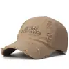 Nuevo Estilo Coreano de Moda Tendencia Top Suave con Letras Rasgado Lavado Desgastado Gorra de Béisbol Informal Gorra Pico de Pato Transfronterizo Transmisión en Vivo