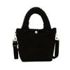 Bolso Cruzado Pequeño de Pana Estilo Coreano de Nicho Peludo de Moda Otoño e Invierno 2025 Bolso de Mano Bolso Tote