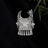 Minoría Étnica Miao Perla de Guizhou Borla Hueca Flor Pequeño Sombrero de Plata Cultural y Creativo Imán para Nevera Recuerdo de Viaje