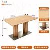 Restaurante chinês pequeno mesa de jantar cor de noz mesa minimalista moderna mesa de café loja de café refeição bonita refeição simples mesa longa cadeira estofada