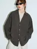 Camisa de lino relajada de dos piezas estilo japonés para mujer, con hombros caídos, solapa de color contrastante, corte holgado, mangas largas, camisa de lino y algodón para el día a día